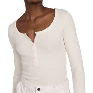 NWT AYR (All Year Round) "High Roller" Henley - Seashell (Cream) - Size Large